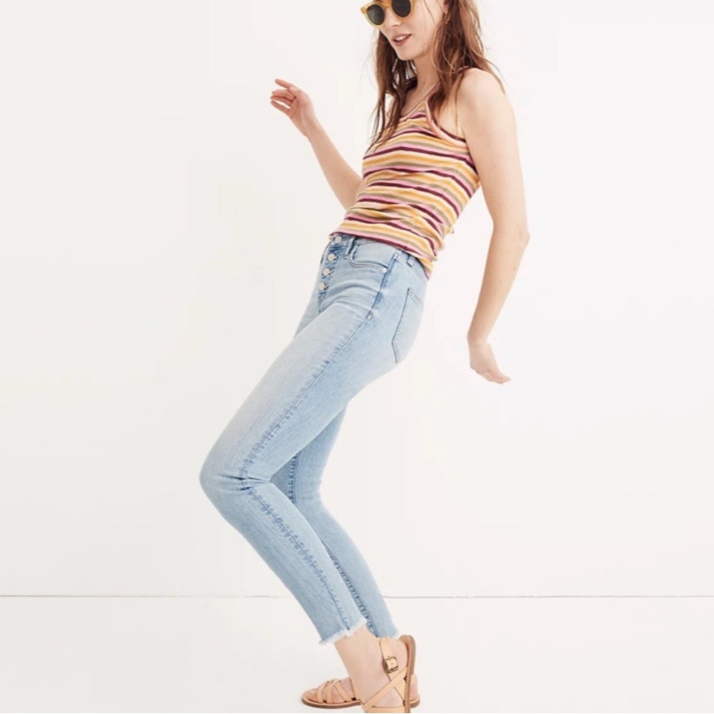 Madewell 9” High Rise Skinny Crop Raw Hem